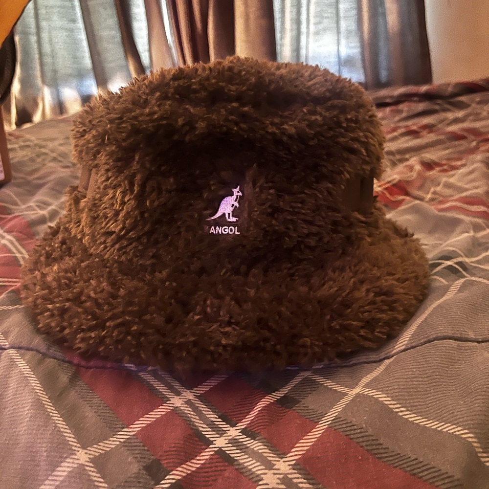 Kangol Brown Curved Brim Hat